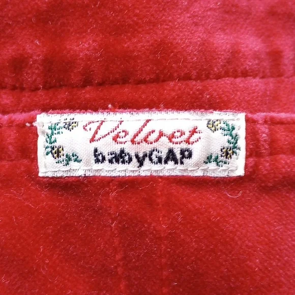 Y2K Baby Gap Velvet Overalls - Picture 3 of 3